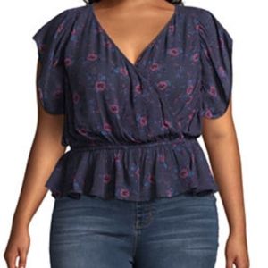 NWT V Neck Short Sleeve Blouse